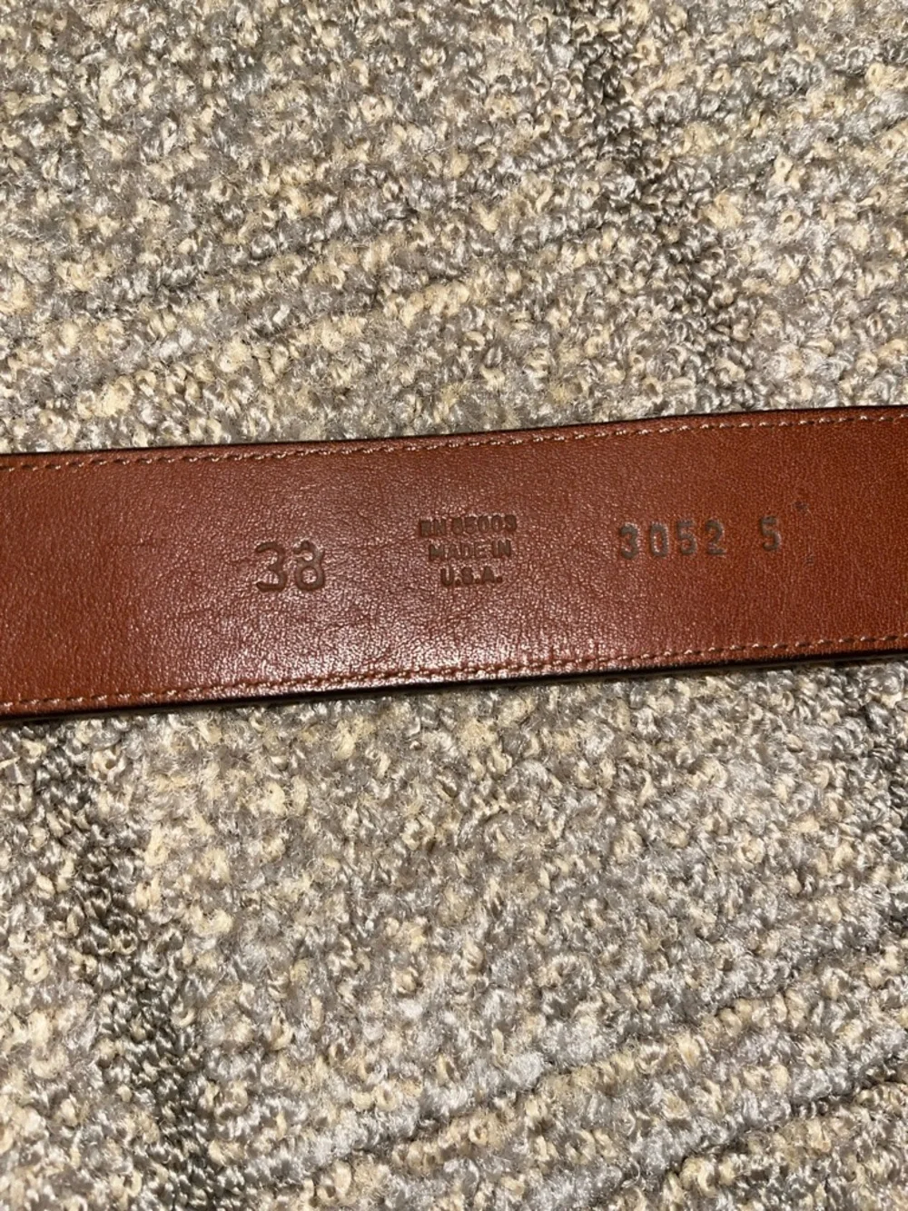 Trafalgar Brown Leather Belt with Brass Buckle
